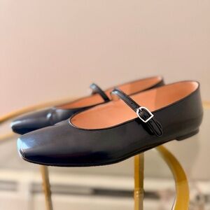 J. Crew Black Mary Jane Flats